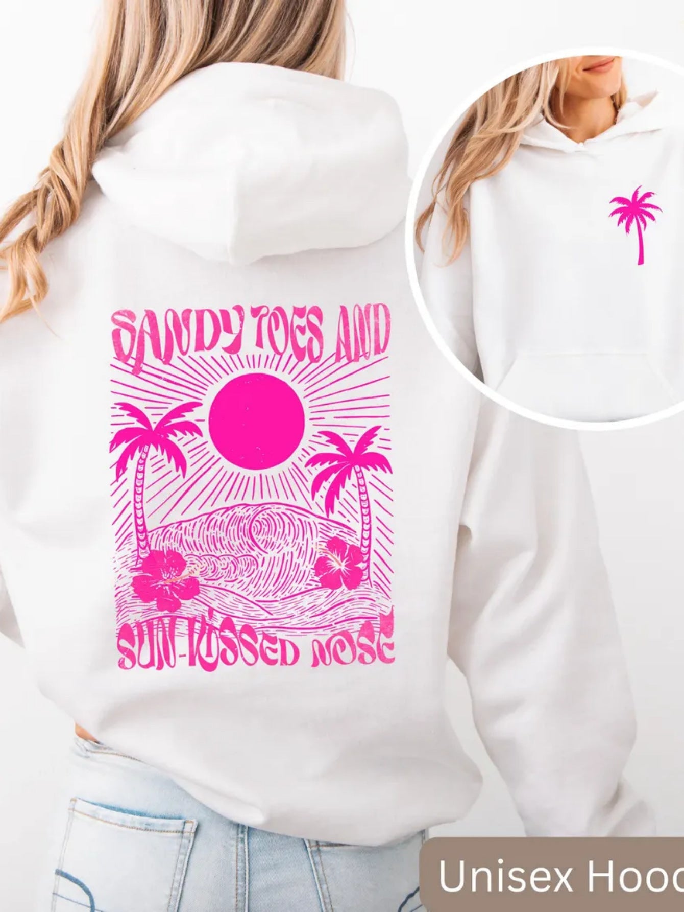 Girls Palm Print Beach Hoodie Dress – Purple Bauhinia