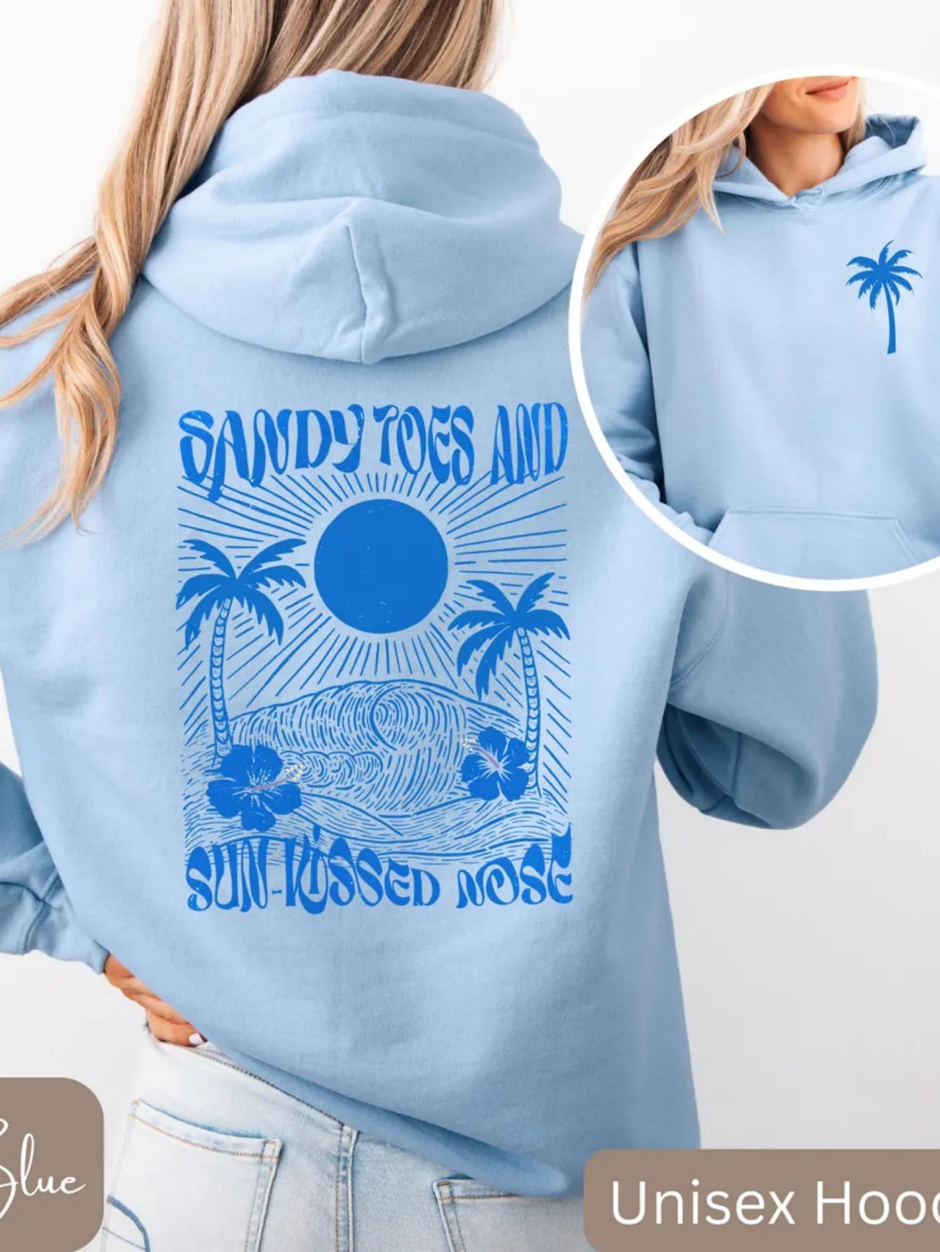 Girls Palm Print Beach Hoodie Dress – Purple Bauhinia