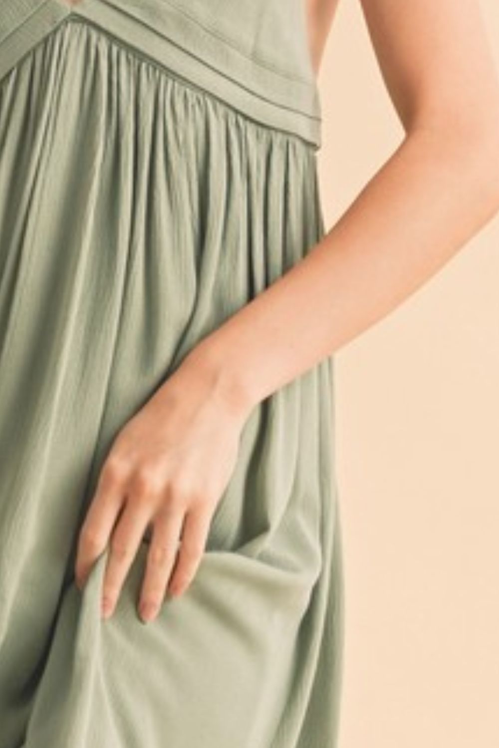 Ruched Plunge Mini Cami Dress