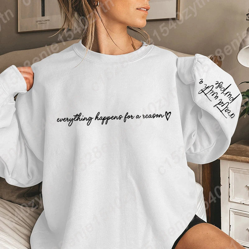Letter Printed Oversize Sweatshirt