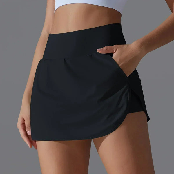 Women High Waist Yoga Shorts with Pockets