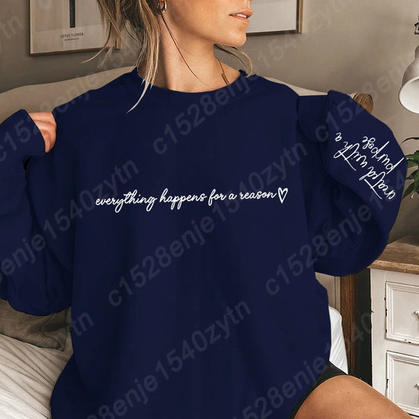 Letter Printed Oversize Sweatshirt