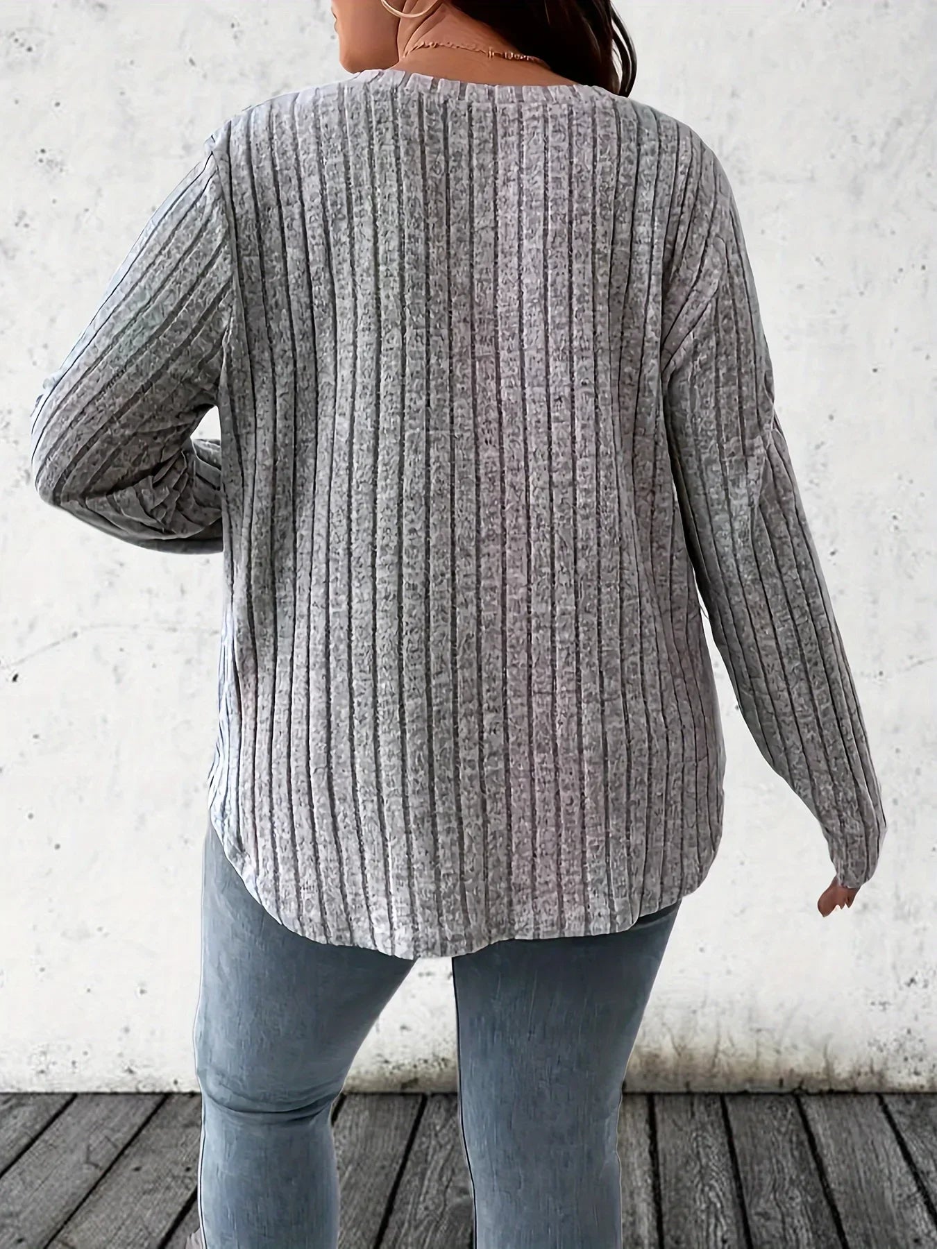 Women's Casual Fashion V Neck Long Sleeve T-Shirt