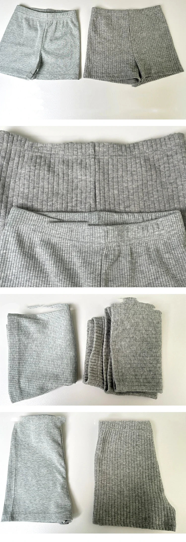 Womens High Waisted Knitted Shorts