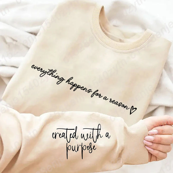 Letter Printed Oversize Sweatshirt