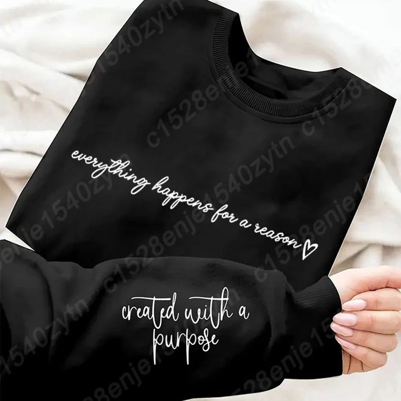 Letter Printed Oversize Sweatshirt