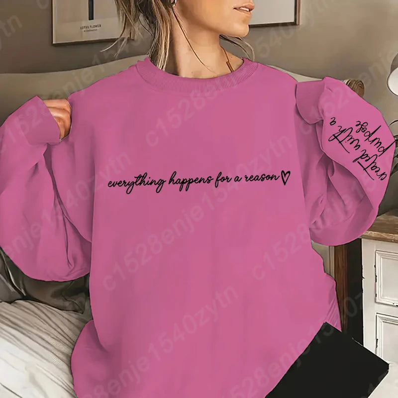 Letter Printed Oversize Sweatshirt