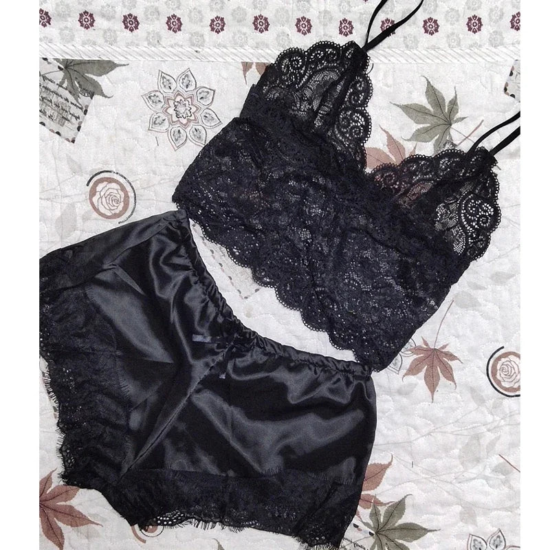Women Sexy Transparent Sleeveless Tops Sleepwear