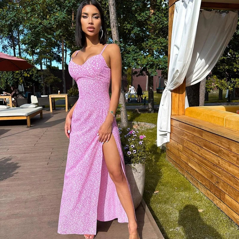 Womens Slit Maxi Dress