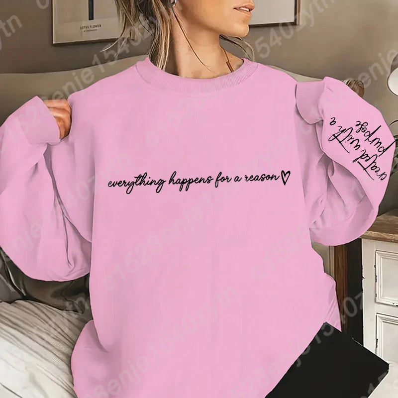 Letter Printed Oversize Sweatshirt