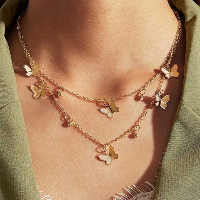 29-Piece Gold Layered Necklace Set for Women