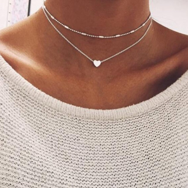 29-Piece Gold Layered Necklace Set for Women