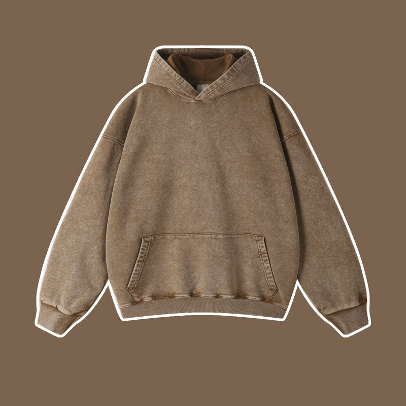 Vintage Batik Distressed Washed Pullover Hoodie