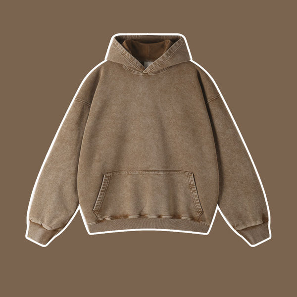 Vintage Batik Distressed Washed Pullover Hoodie