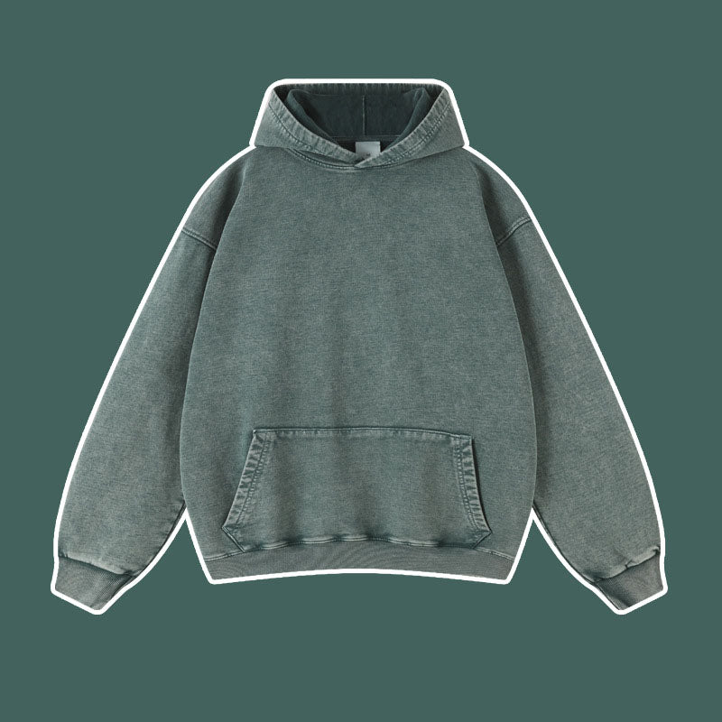 Vintage Batik Distressed Washed Pullover Hoodie