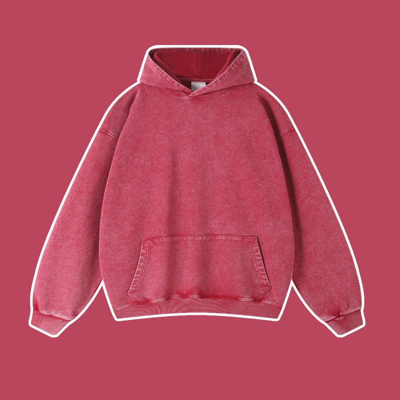 Vintage Batik Distressed Washed Pullover Hoodie