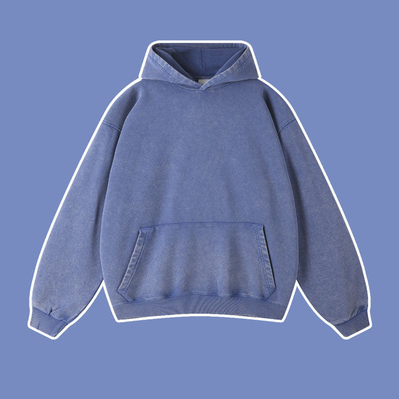 Vintage Batik Distressed Washed Pullover Hoodie