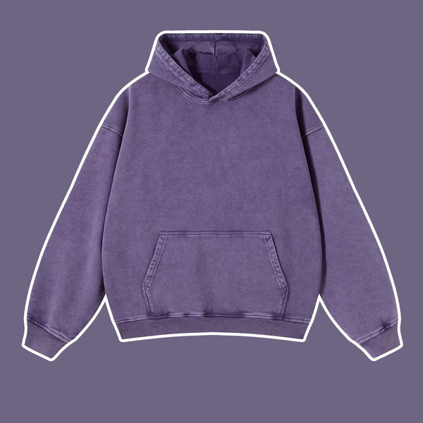 Vintage Batik Distressed Washed Pullover Hoodie